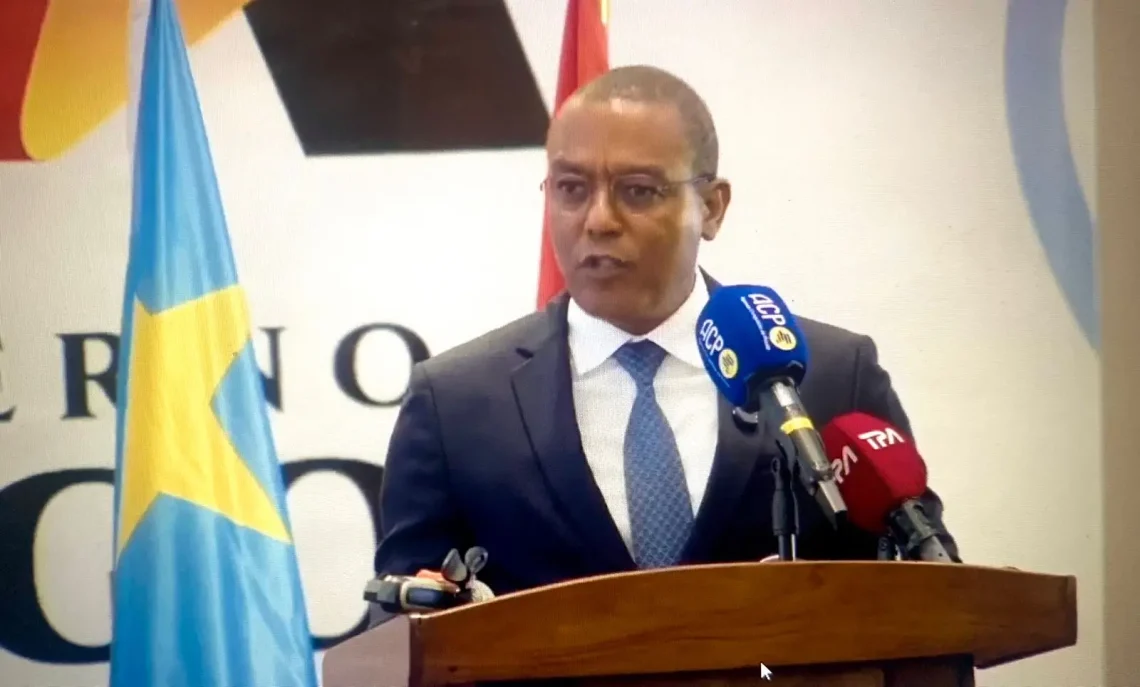 O ministro de Estado para a Coordenação Económica, José de Lima Massano, ao discursar na abertura do 3.º Fórum Económico Angola-RDC, em KInshasa